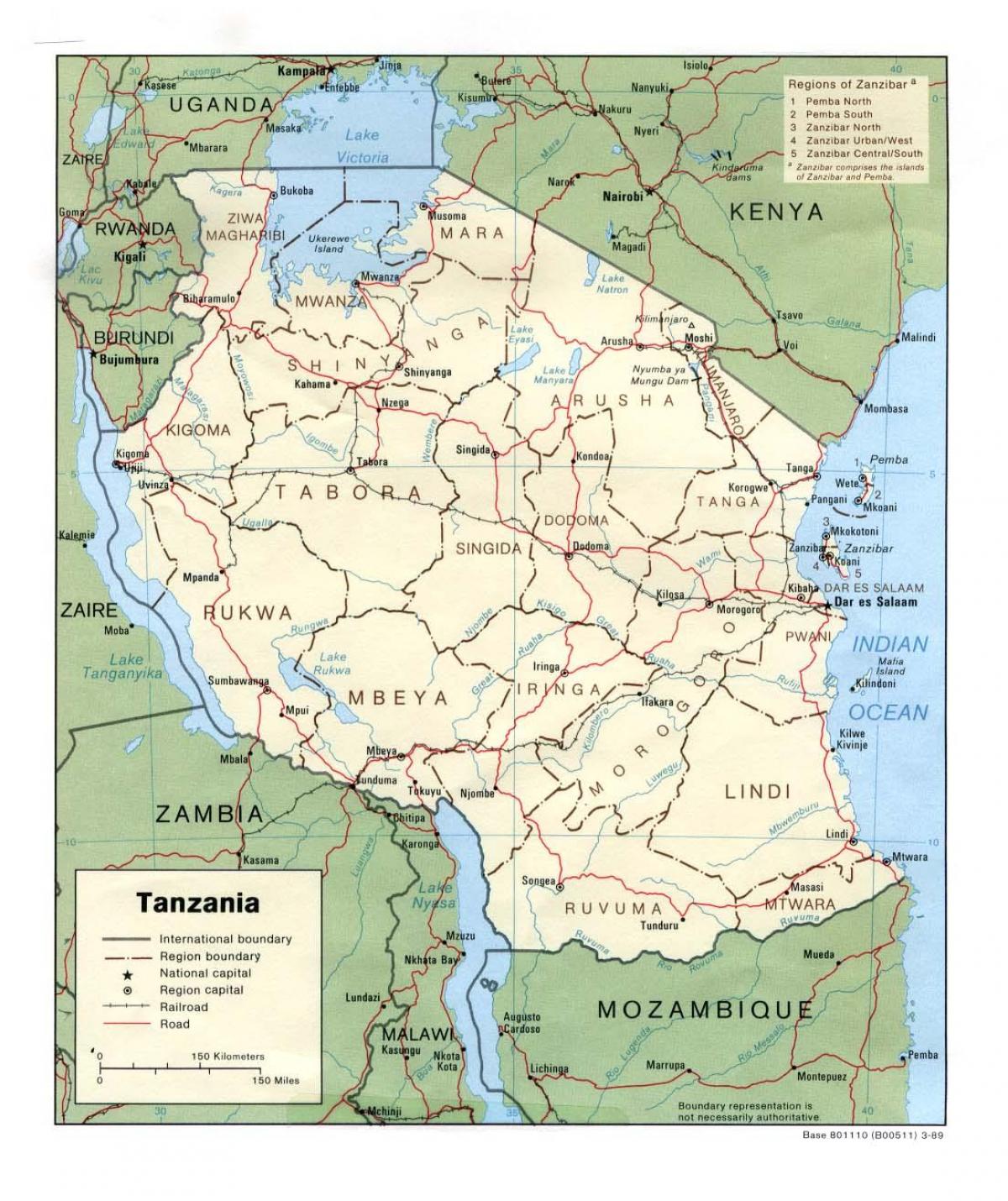 Mapa ng mga makasaysayang mga site sa tanzania