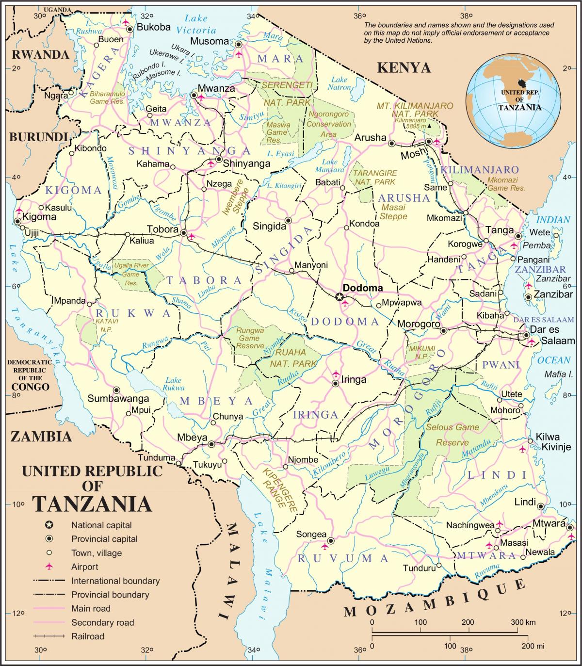 Mapa ng tanzania ilog