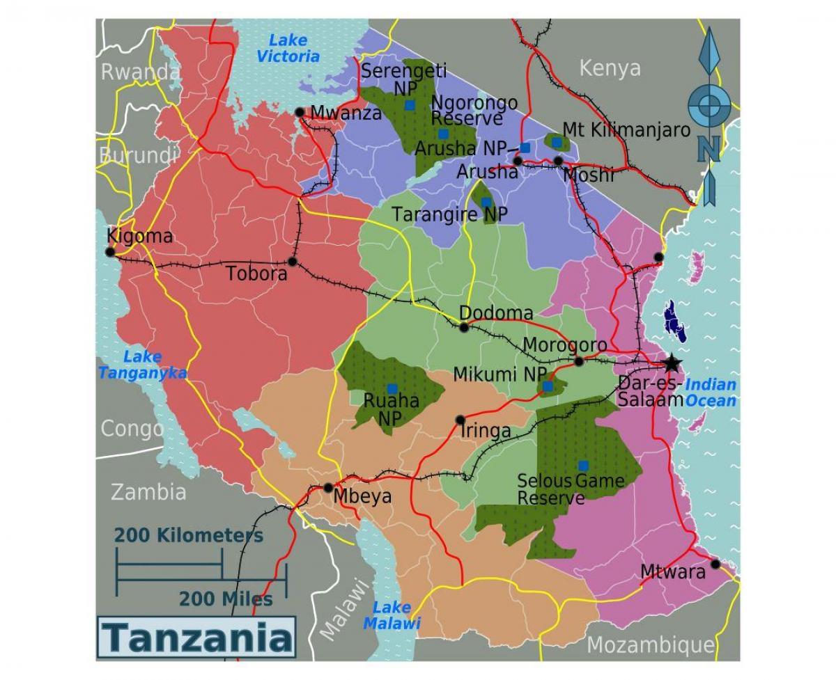 Mapa ng tanzania wika