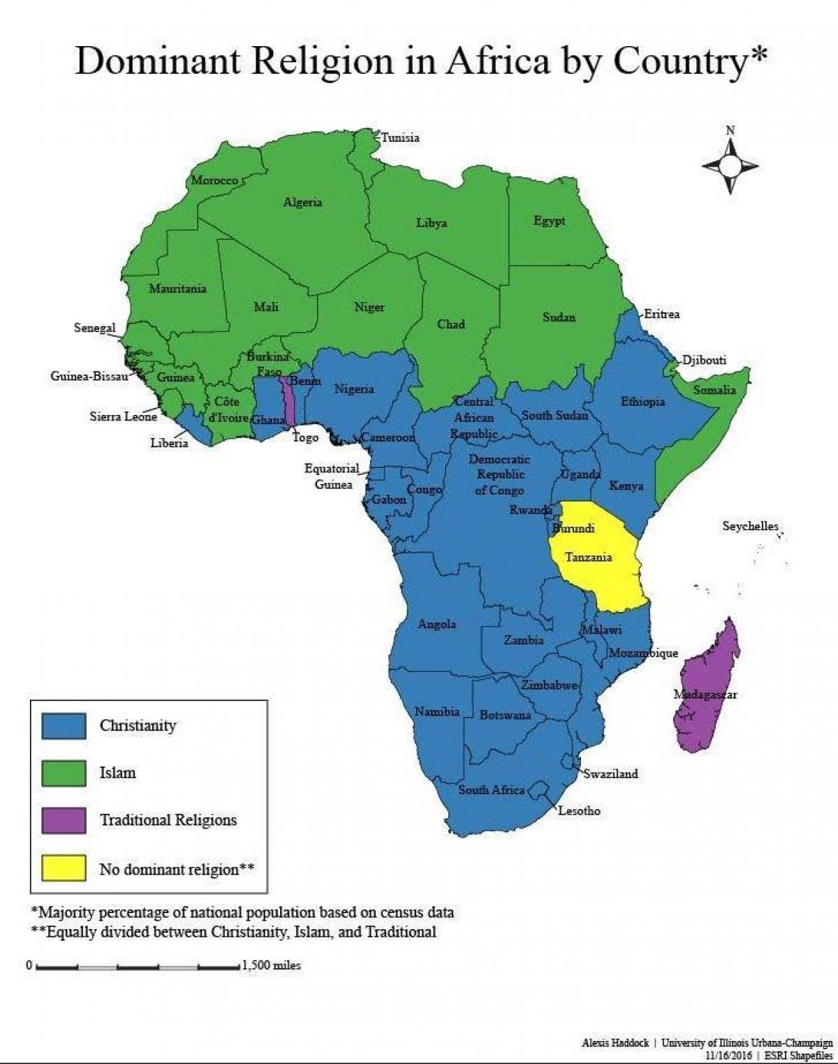 Mapa ng tanzania relihiyon