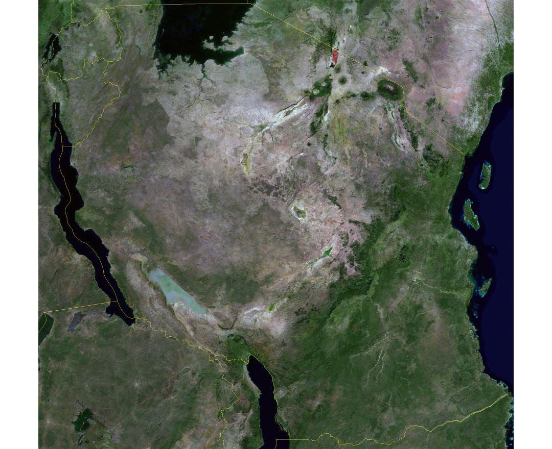 Mapa ng satellite tanzania