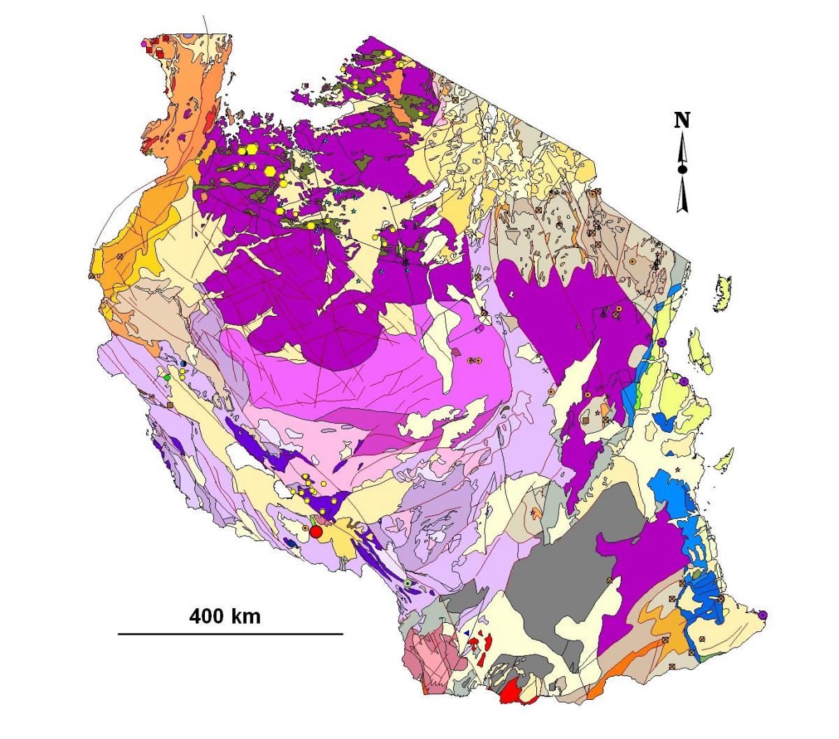 Mapa ng tanzania geological