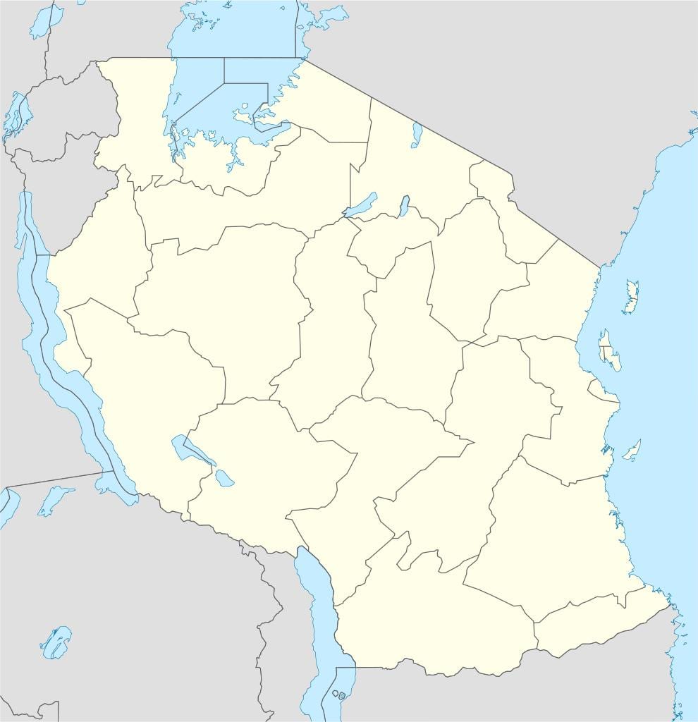 Mapa ng tanzania vector