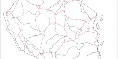 Blangkong mapa ng tanzania
