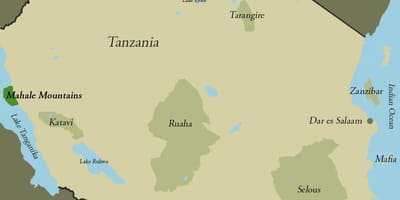 Mapa ng tanzania bundok
