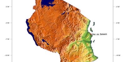 Mapa ng tanzania elevation