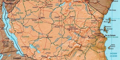 Tanzania heograpikal na mga mapa