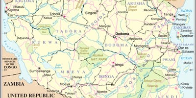 Mapa ng tanzania ilog