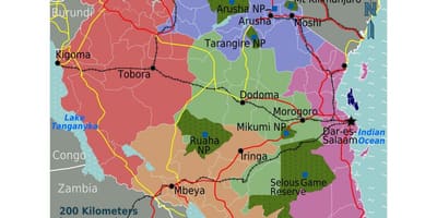 Mapa ng tanzania wika