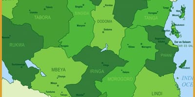Mapa ng tanzania mga halaman