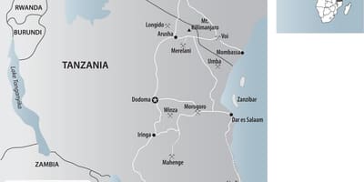 Mapa ng tanzania mga mina ng ginto