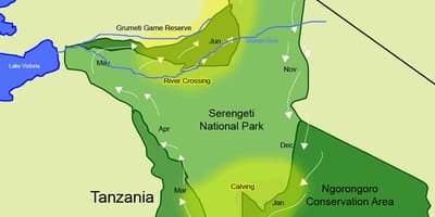 Mapa ng tanzania migration 