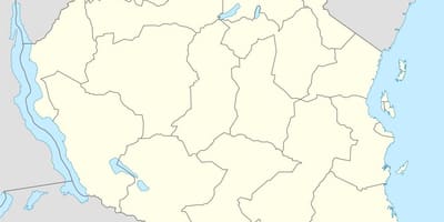 Mapa ng tanzania vector